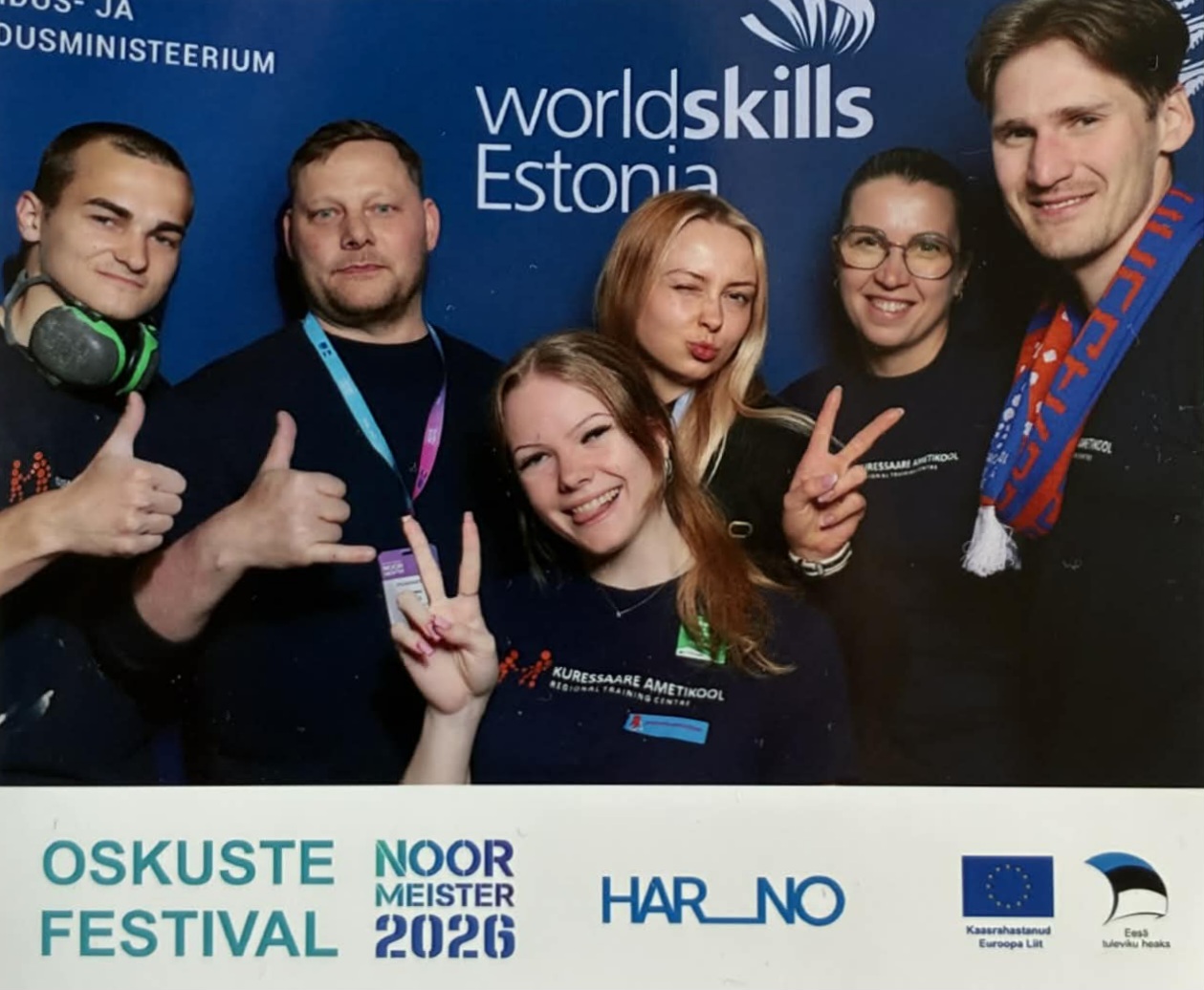 Kuressaare Ametikooli delegatsioon oskuste festivalil Noor Meister 2026